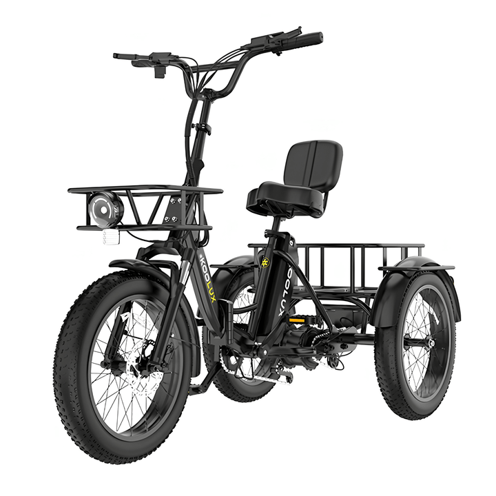 Tricycle électrique KOOLUX X13 vu de trois-quarts avant