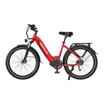 Vélo électrique KOOLUX X2 vu de profil coloris rouge
