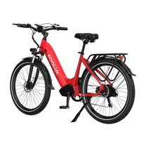 Vélo électrique KOOLUX X2 vu de trois-quarts avant coloris rouge