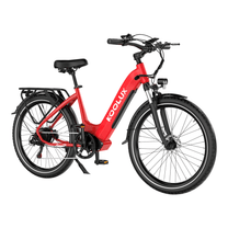 Vélo électrique KOOLUX X2 vu de trois-quarts arrière coloris rouge