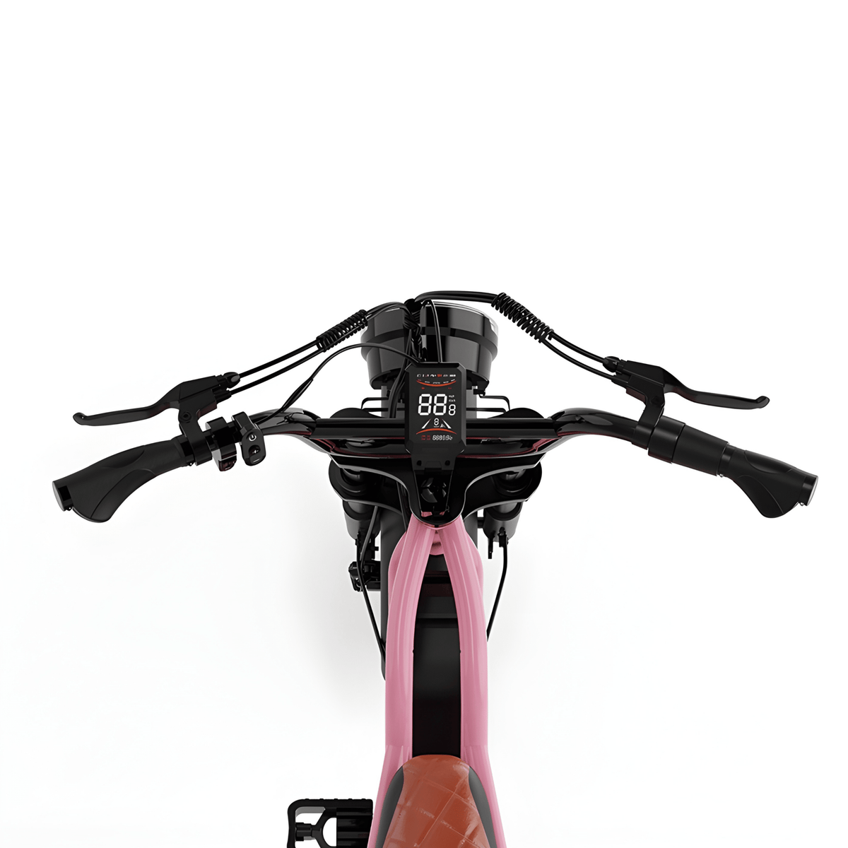 Guidon du KOOLUX X9 Mini avec écran et commandes coloris rose