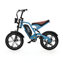 Vélo électrique fat bike KOOLUX X9 Mini vu de profil coloris bleu