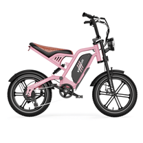 Vélo électrique fat bike KOOLUX X9 Mini vu de profil coloris rose