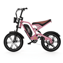 Vélo électrique fat bike KOOLUX X9 Mini vu de profil coloris rose