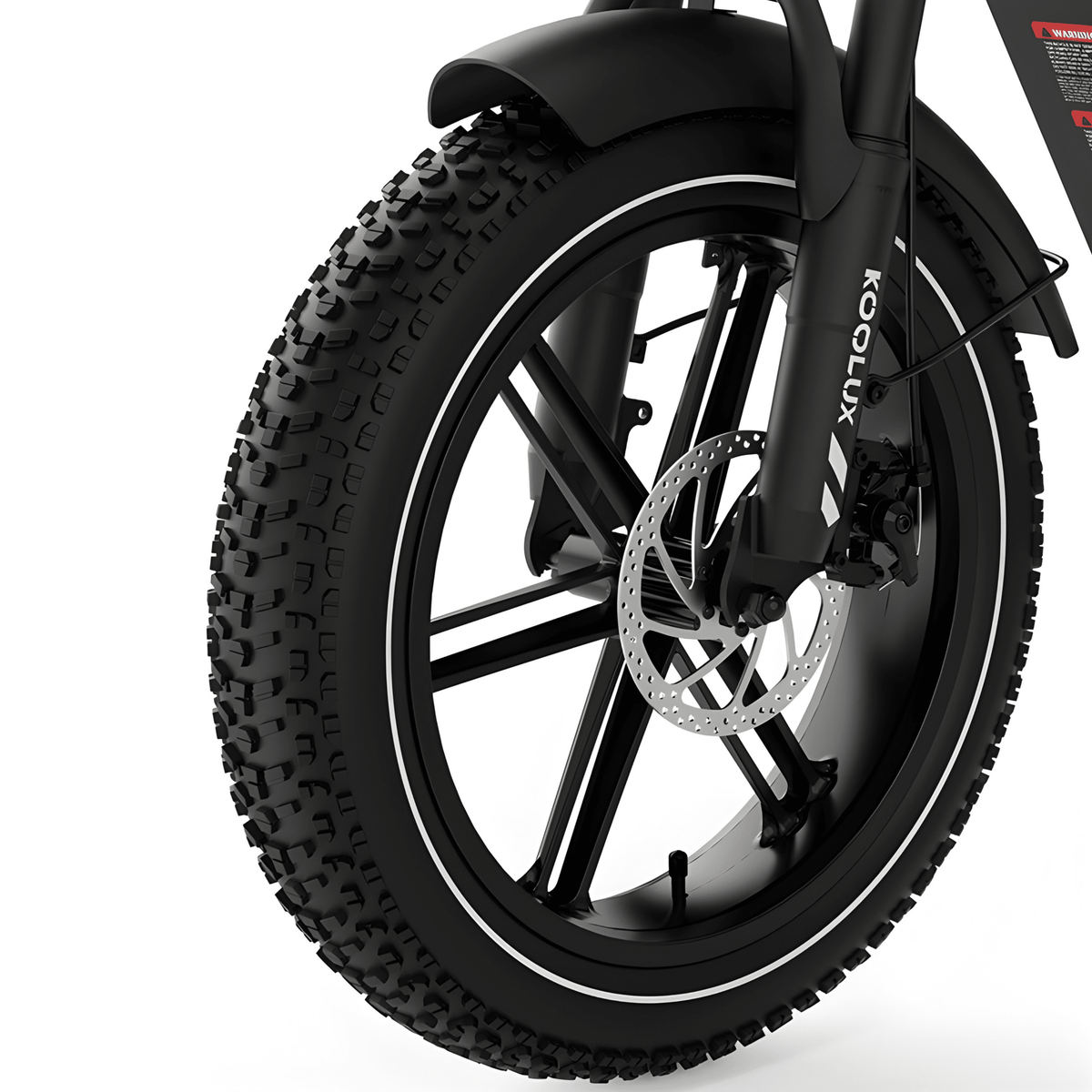 Roue avant et fourche du KOOLUX X9 Mini