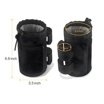 Dimensions : porte-bidon multifonction en tissu