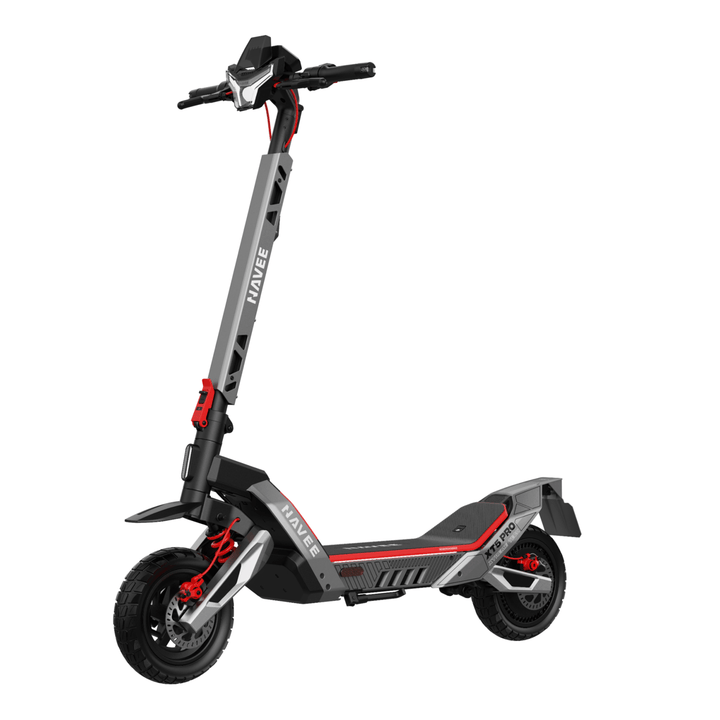 Trottinette électrique NAVEE XT5 Pro vue de trois-quarts avant