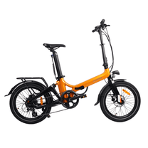 Vélo électrique pliant Onemile E2 vu de profil coloris orange