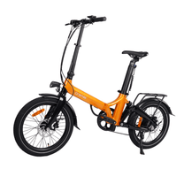 Vélo électrique pliant Onemile E2 vu de trois-quarts avant coloris orange