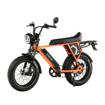 Vélo électrique fat bike Onemile P40 Pro vu de trois-quarts avant coloris orange