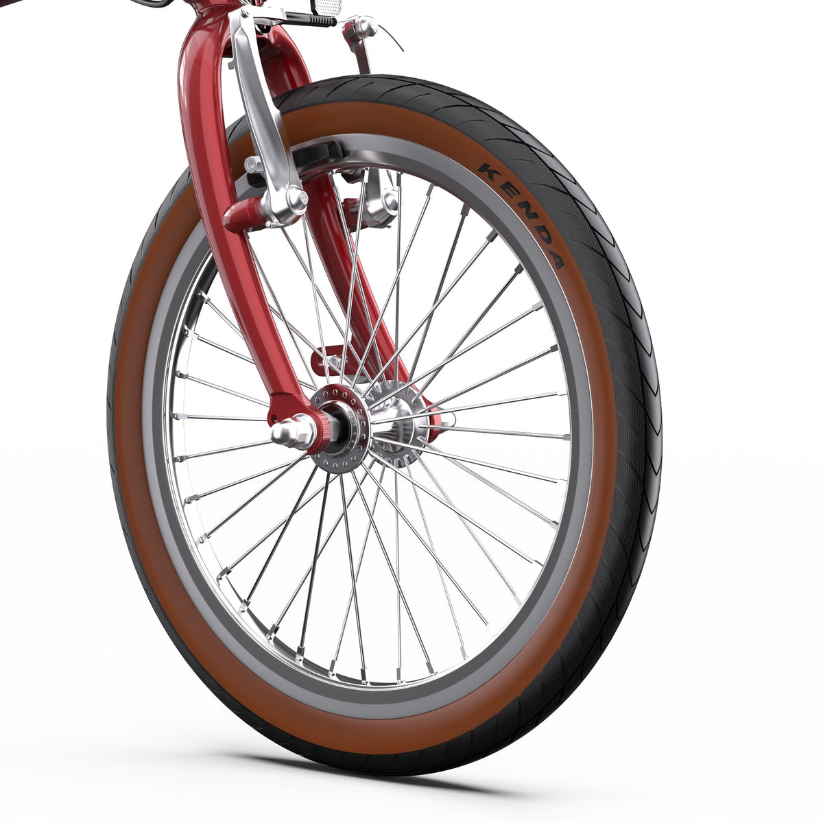 Roue avant et fourche de l'OneSport OT02