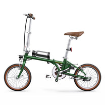Vélo électrique pliant OneSport OT02 vu de profil coloris vert