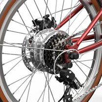 Dérailleur et chaîne de l'OneSport OT02 Pro coloris rouge