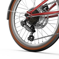 Roue arrière de l'OneSport OT02 Pro coloris rouge