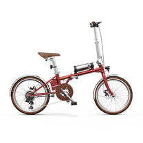 Vélo électrique pliant OneSport OT02 Pro vu de profil de l'autre côté coloris rouge