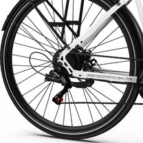Dérailleur et chaîne de l'OneSport OT12 coloris blanc