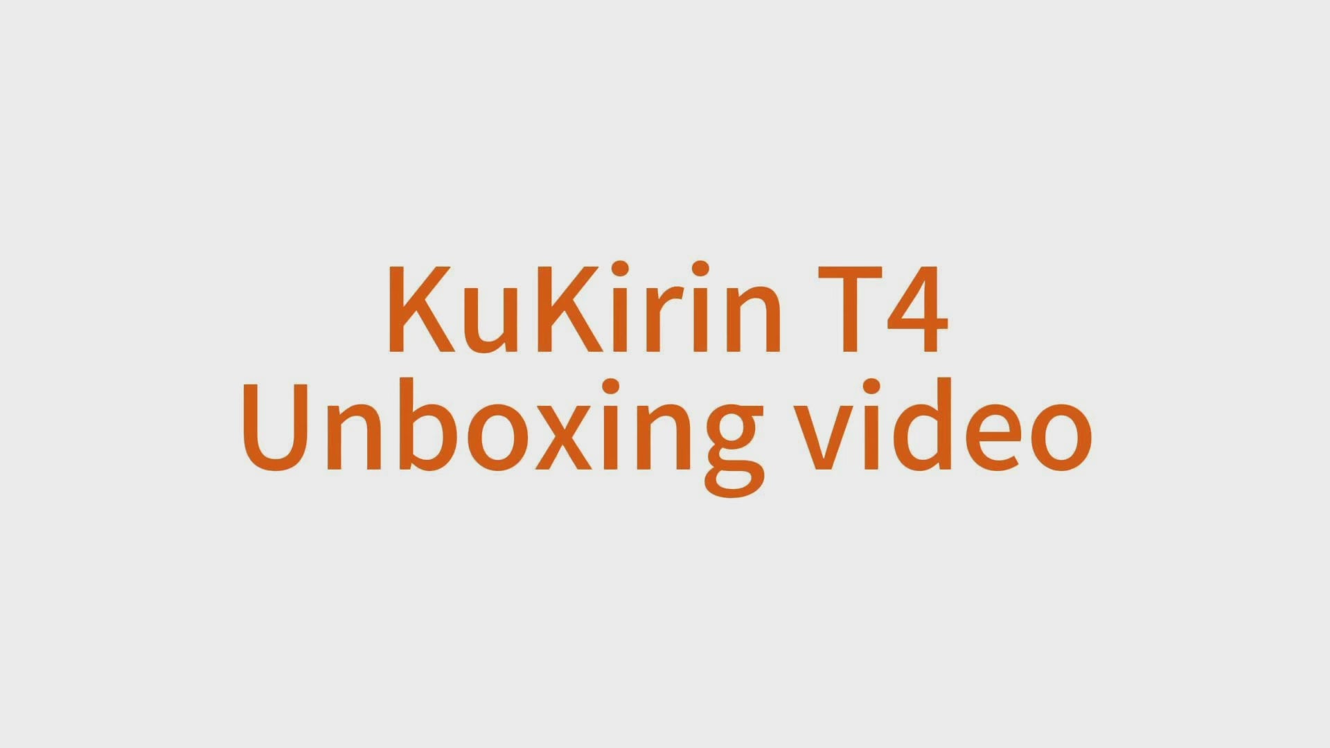 KuKirin T4 – vidéo