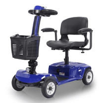 Scooter de mobilité SEEDREAM X-02 vu de trois-quarts avant coloris bleu