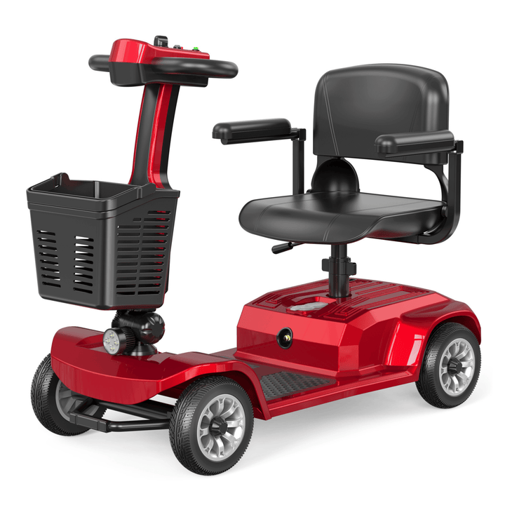 Scooter de mobilité SEEDREAM X-02 vu de trois-quarts avant coloris rouge