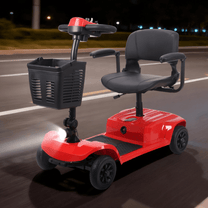 Scooter de mobilité SEEDREAM X-02B Lucas avec éclairage allumé dans une ambiance nocturne