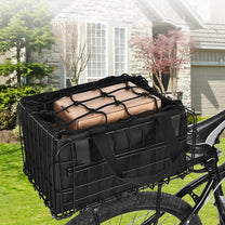 Panier de vélo intelligent avec rangement amovible avec un chargement, vue arrière