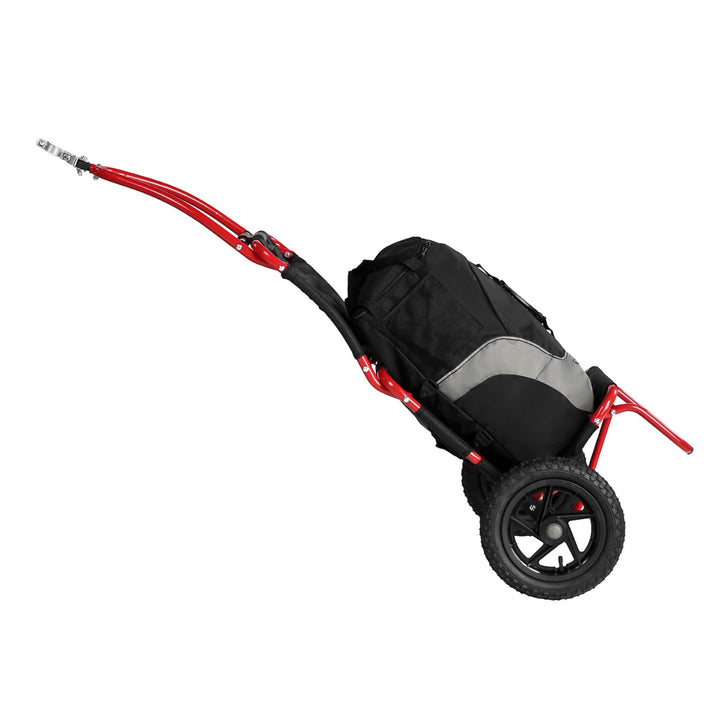 Remorque de transport Smart en rouge vue de profil