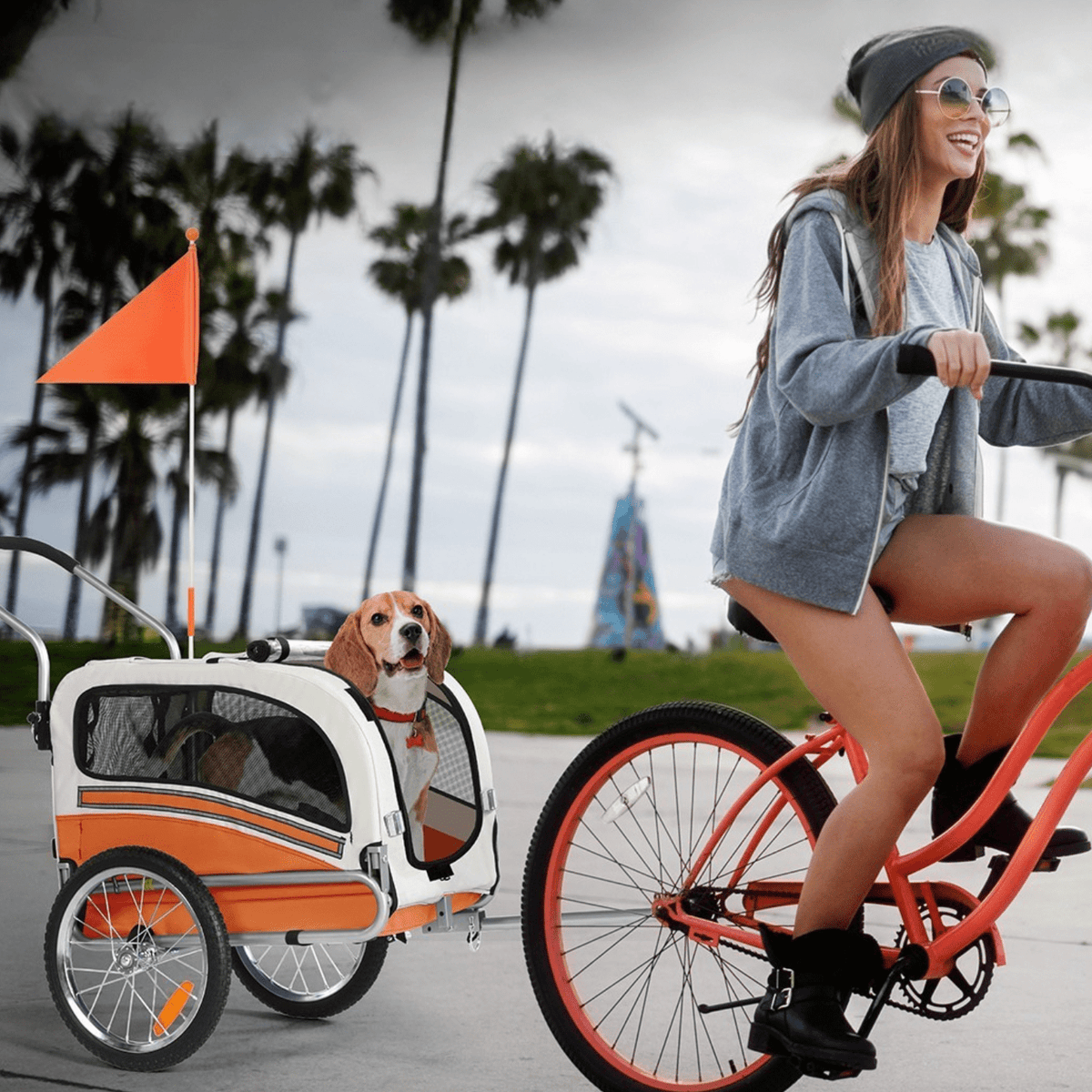 Vélo remorque pour animaux intelligent 20303B - Remorque pour animaux - Wheelyshop