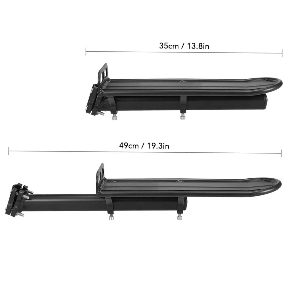 Dimensions : porte-bagages intelligent pour vélo (version 1)