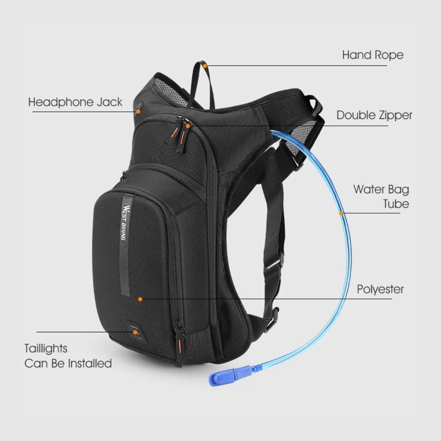 Smart ryggsäck med vätskeblåsa - Tillbehör - Wheelyshop