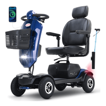 Scooter de mobilité Sweetrich Max Plus vu de trois-quarts avant coloris bleu