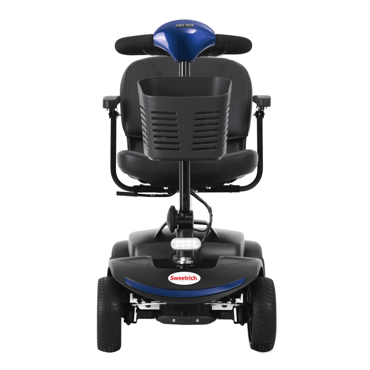 Scooter de mobilité Sweetrich S1 Sport vu de face coloris bleu