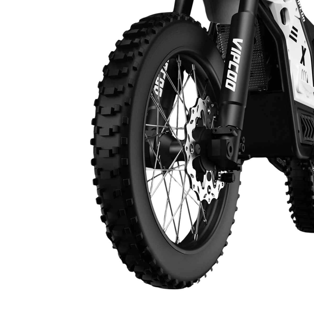 Roue avant et fourche de la Vipcoo H2