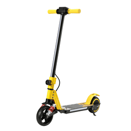 Trottinette électrique pour enfants Wheely Junior S5 vue de trois-quarts avant coloris jaune