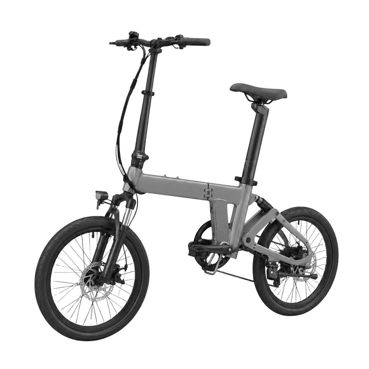 Vélo électrique pliant YANGOR H19 vu de profil coloris gris