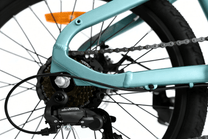 Dérailleur et chaîne du YANGOR H19 coloris bleu clair