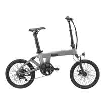 Vélo électrique pliant YANGOR H19 vu de trois-quarts arrière coloris gris