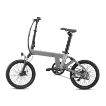 Vélo électrique pliant YANGOR H19 vu de profil de l'autre côté coloris gris