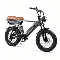 Vélo électrique fat bike YANGOR Y20 Pro Max vu de trois-quarts avant de l'autre côté coloris gris